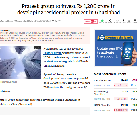 Prateek Group latest Updates