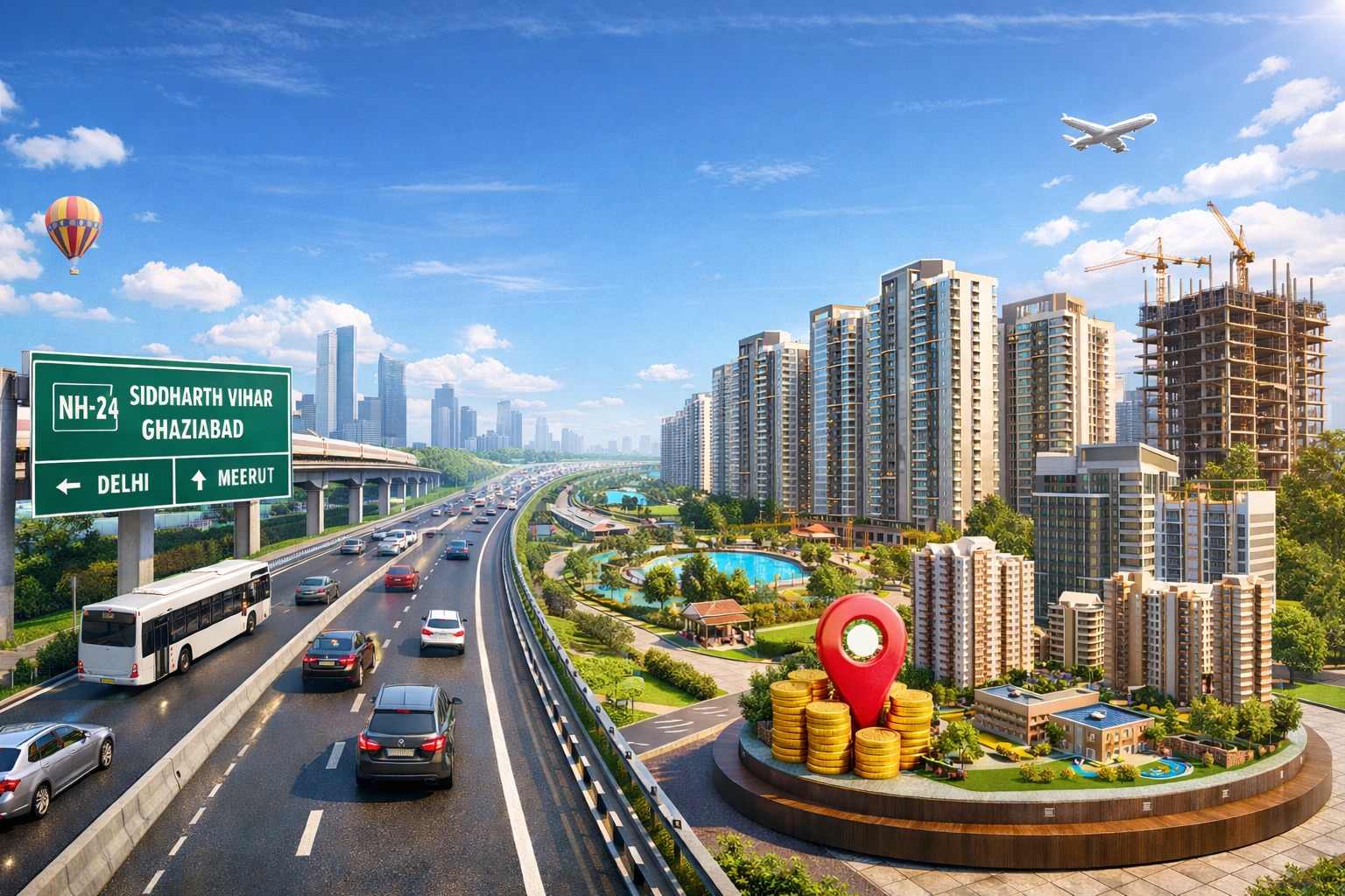 Siddharth Vihar residential hub Ghaziabad